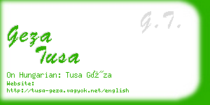 geza tusa business card